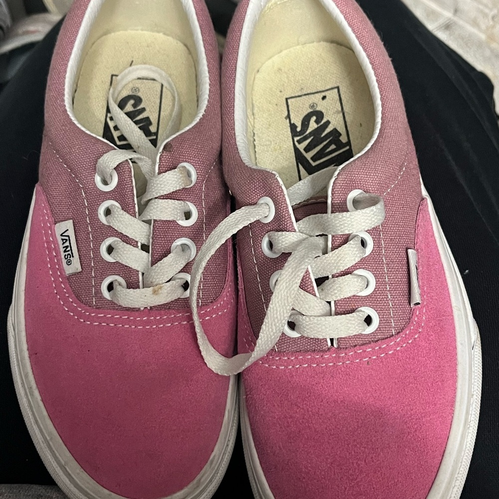 Vans Pink and White Sneakers